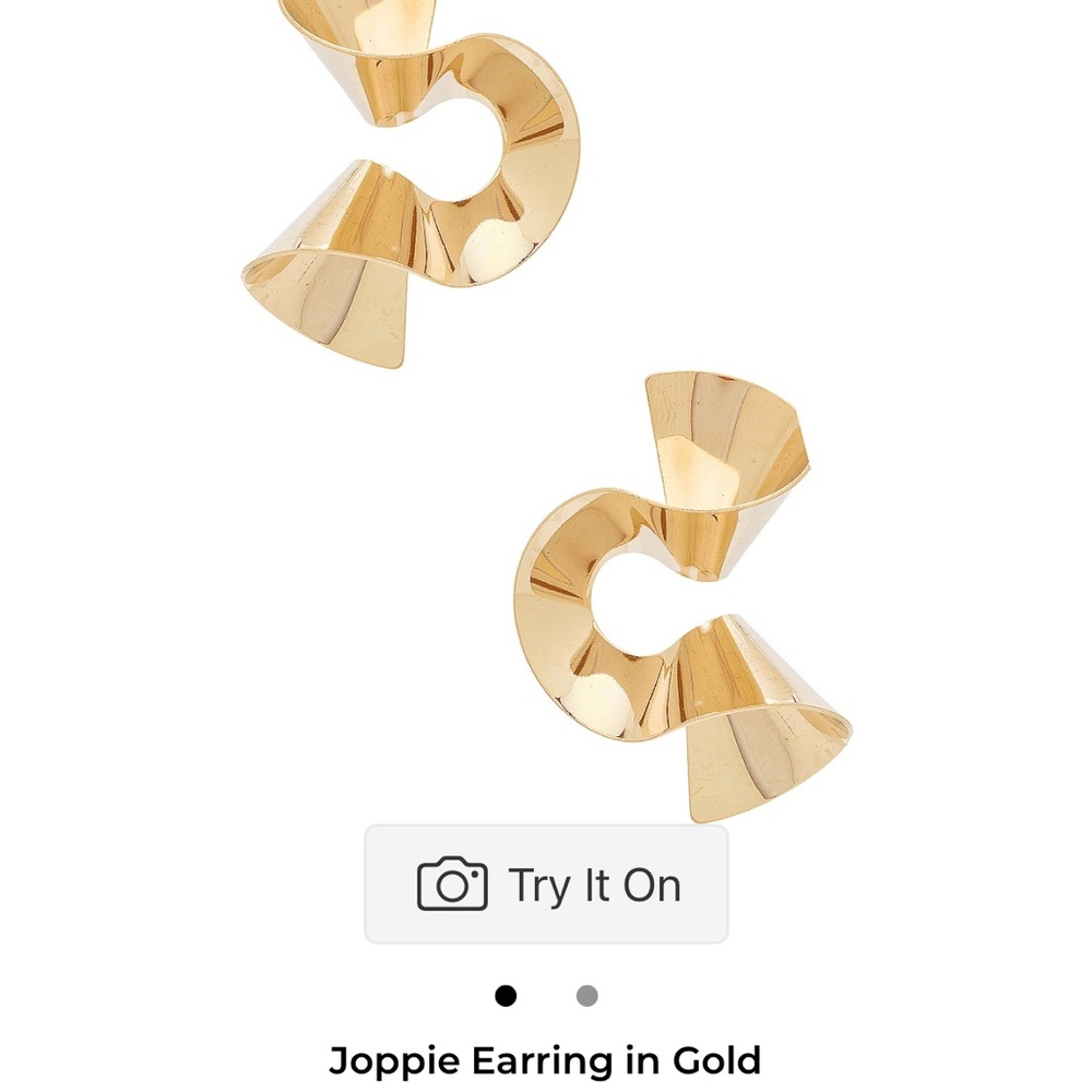 REVOLVE Gold Sculptural Earrings - Picture 2 of 2